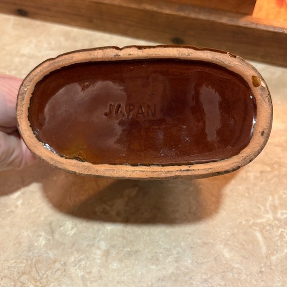 Brown and Blue Decorative Ceramic Swan Figurine Planter - Picture 9 of 12